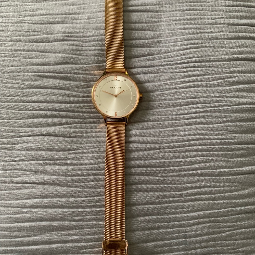 Rose gold Skagen watch